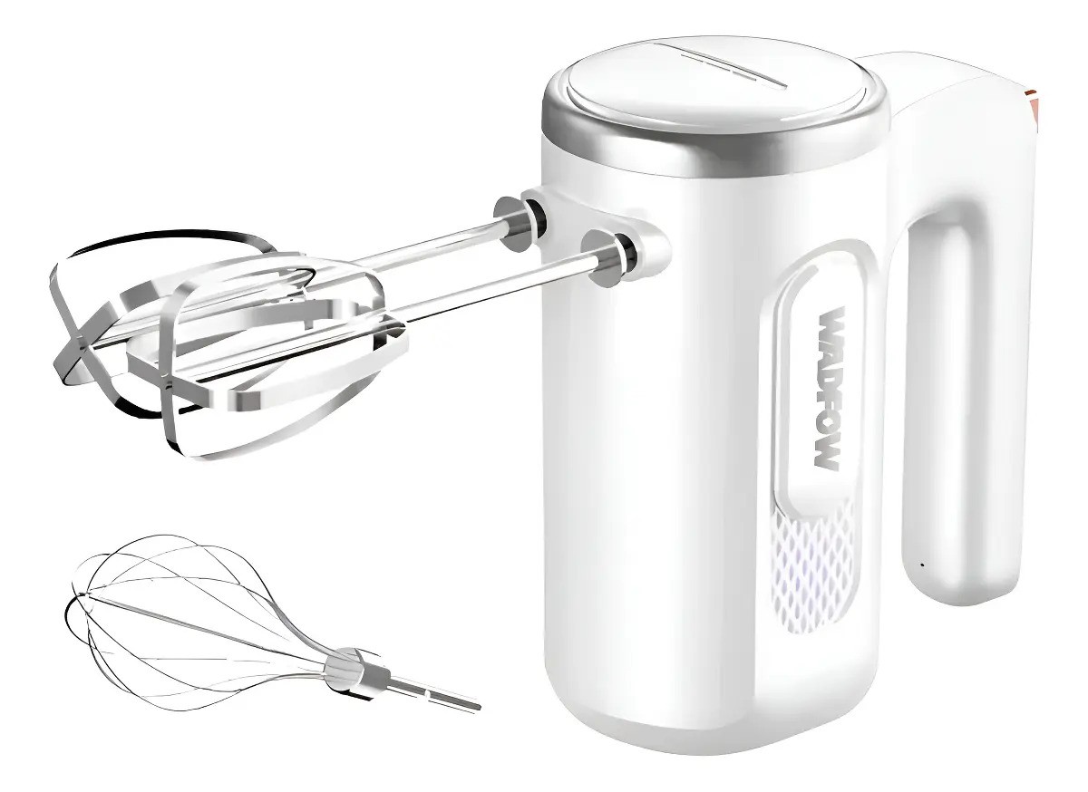 Batidora De Mano Inalámbrica Wadfow Con 6 Velocidades Y Accesorios Blancos Blanco