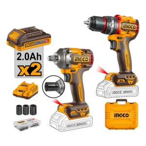 Set Ingco Ckli20275 Atornillador Percutor Bateria P20s Mas L Naranja Claro 50hz/60hz