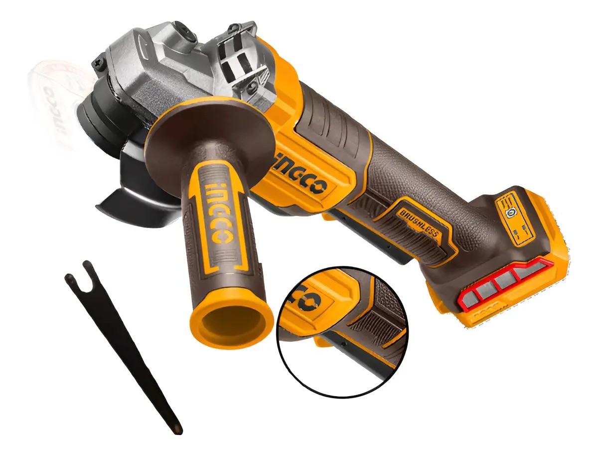 Amoladora A Bateria P20s 4 1/2 Brushless S/bateria Color Ama Amarillo - Imagen 3