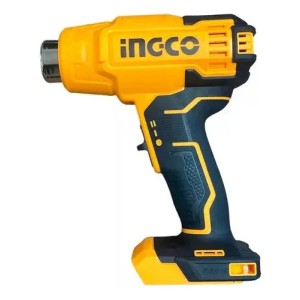 Soplador De Calor Ingco Térmico Profesional 20 V, Alimentado Por Batería, Aire Caliente Amarillo