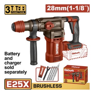 Rotomartillo A Bateria 25v E25x 28mm 1-1/8  Sbat Scar Rojo 50