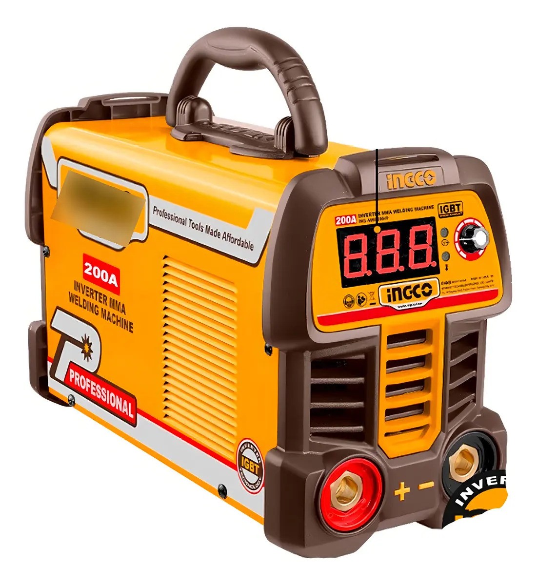 Soldadora Mma Inverter 200 Amp Ingco Color Amarillo Frecuencia 50/60hz