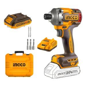 Llave De Impacto Ingco Cirli2028 Con Accesorios Naranja