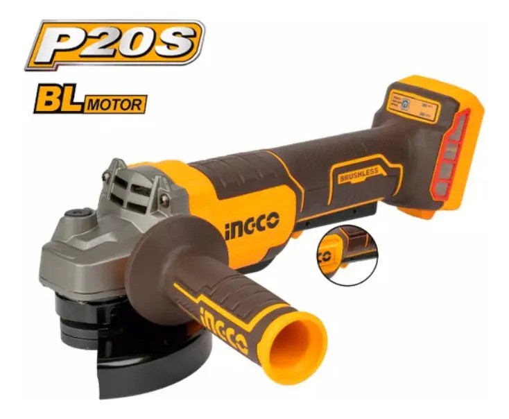 Amoladora A Bateria P20s 4 1/2 Brushless S/bateria Color Ama Amarillo - Imagen 6