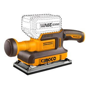 Lijadora Orbital Brushless C/batcar 5 Lijas Ingco Cfsli20311 Amarillo