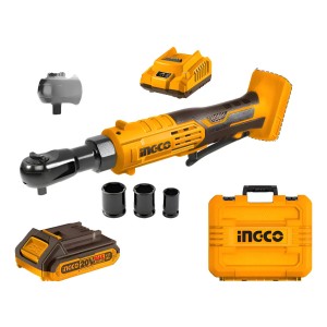 Llave Criquet A Bateria 20v P20s Ingco Con Batería Cargador Amarillo