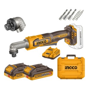 Ingco Cairli208 Atornillador Angular 20v 80nm Con Valija Naranja Claro Cairli208