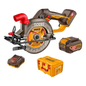 Ingco Sierra Circular 42v Con 2 Baterías De 2ah Naranja Claro 50