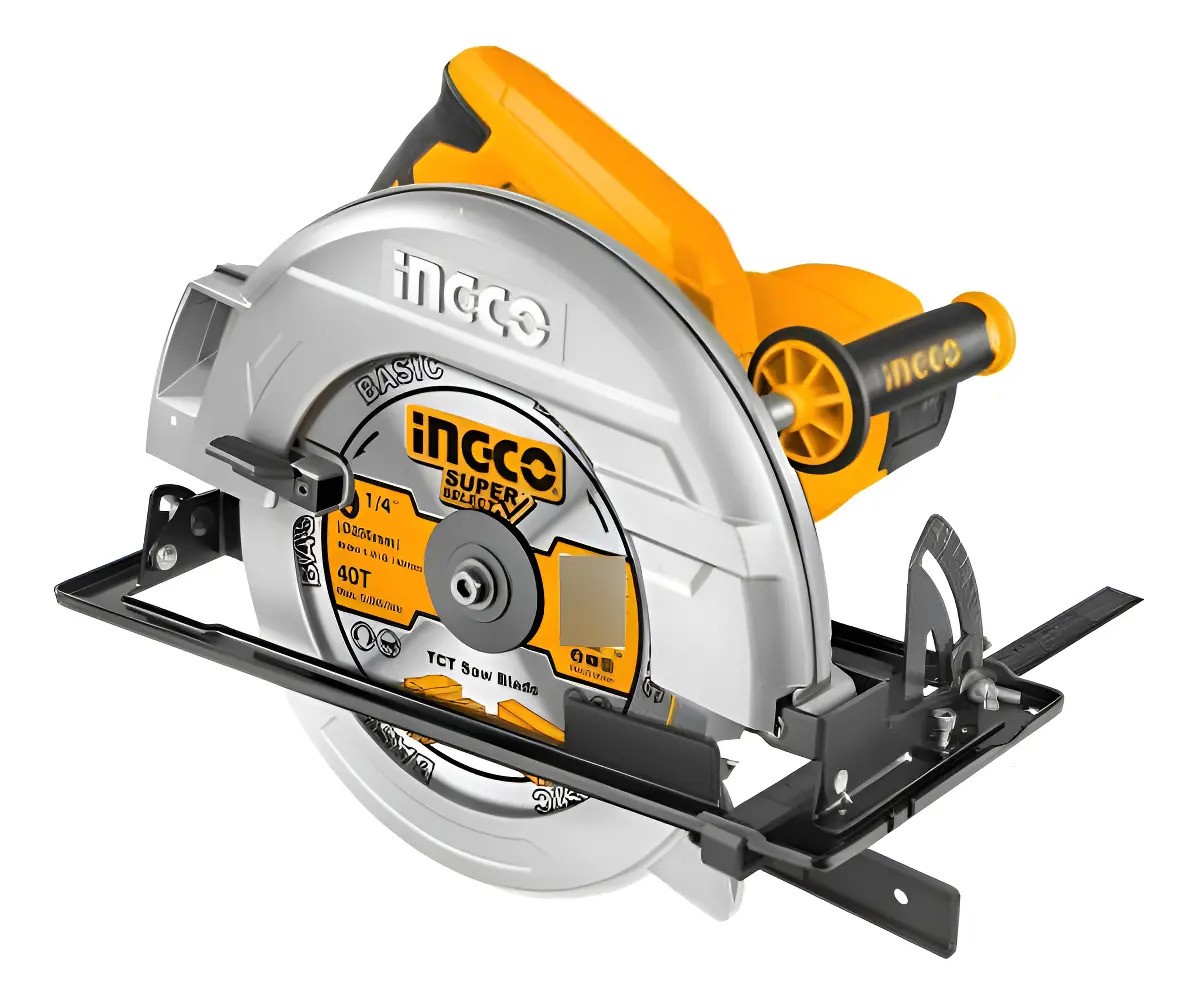 Sierra Circular Ingco 2200w Industrial Cs23522 Incluye Disco Color Amarillo Frecuencia 50/60