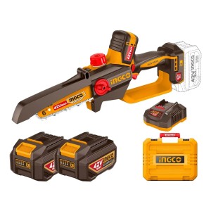 Motosierra 42v 6  + Accesorios + Valija Ingco Cgsli42681 Naranja Claro